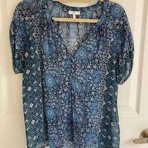 Joie floral blouse, silk